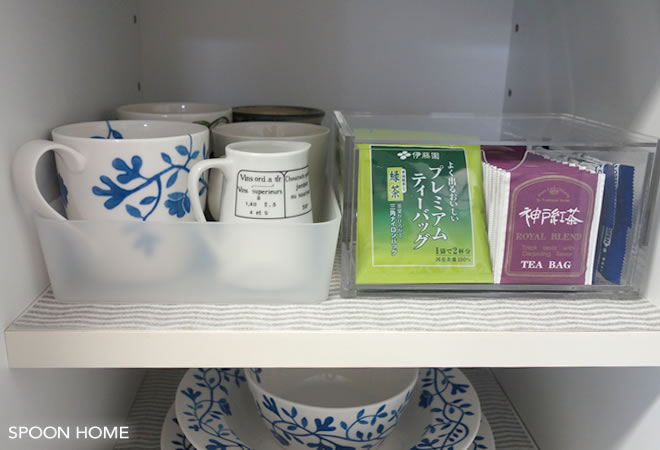 無印良品の収納グッズで食器棚整理のブログ画像