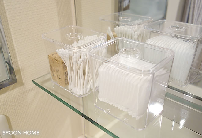 IKEAのコットン・綿棒収納ケースのブログ画像