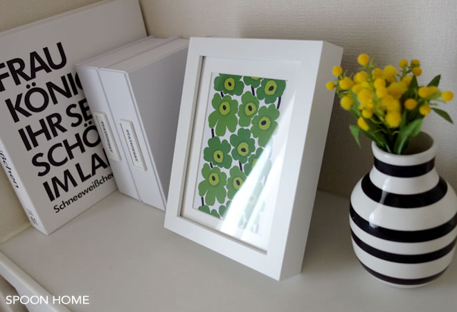 IKEAのフレームでポストカードを飾るブログ画像