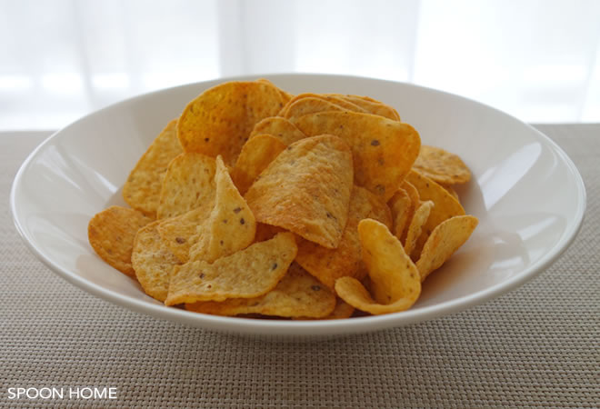 無印良品のおつまみお菓子「タコス味のコーンチップ」のブログ画像