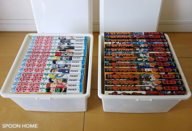 ダイソーの人気商品「フタ付きBOXコミック」のブログ画像