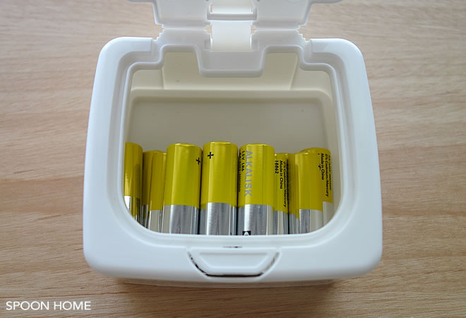乾電池のおしゃれな収納方法のブログ画像