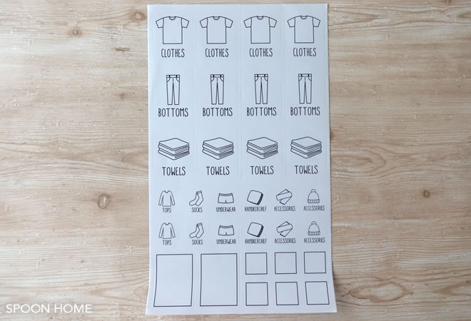 ダイソーの収納ボックス用インデックスステッカーのブログ画像