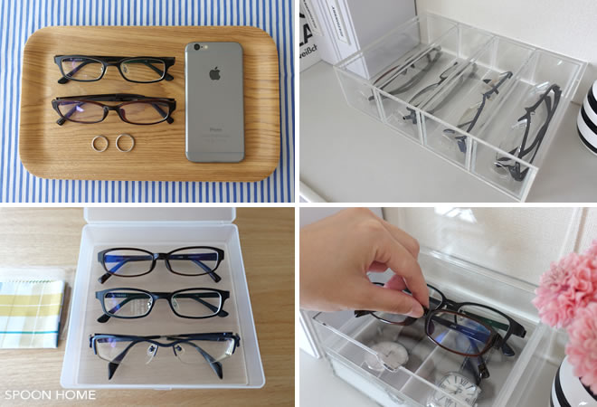 眼鏡のおしゃれな収納・メガネ置きトレイ。無印良品と100均商品をブログでレポート！