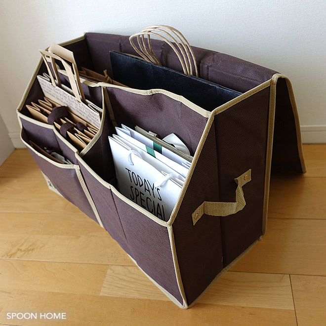 紙袋のおしゃれな収納方法のブログ画像