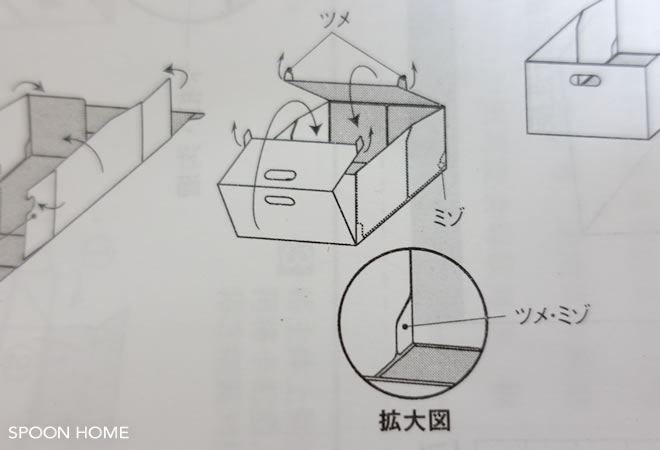 無印良品の黒色ダンボール収納ボックス・引き出し式のブログ画像