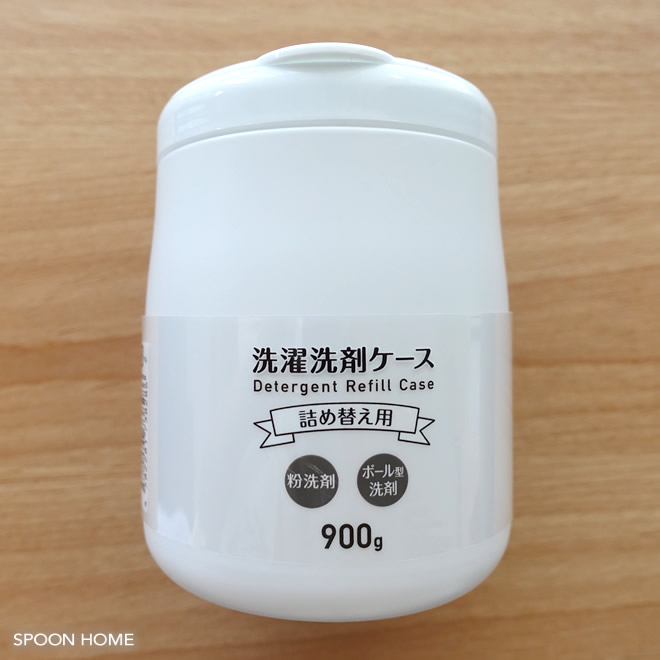 セリアの新商品「洗濯洗剤ケース 詰め替え用900g」のブログ画像