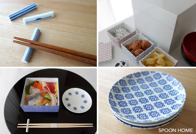 お正月のおしゃれな和食器や重箱のブログ画像