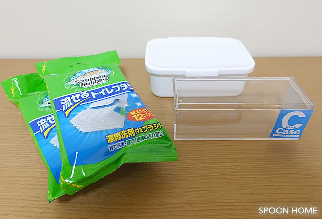 流せるトイレブラシの収納アイデア 無印良品 柄つきスポンジとの組み合わせがおすすめ ブログレポート