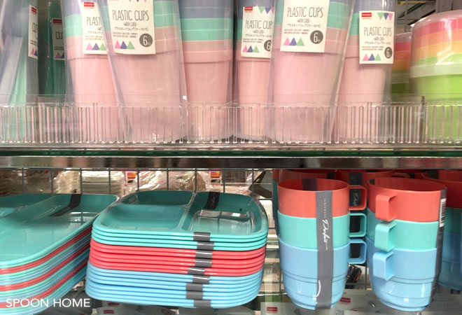 ダイソーの新商品「プラスチック製食器」のブログ画像