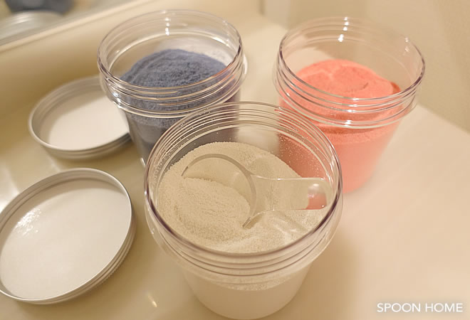 入浴剤とバスソルトの詰め替え容器のブログ画像