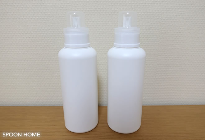 ダイソーの新商品「洗濯洗剤詰替ボトル 600ml」のブログ画像