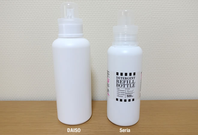 ダイソーの新商品「洗濯洗剤詰替ボトル 600ml」のブログ画像