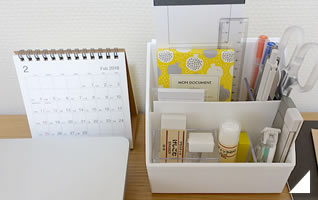 文房具の収納（100均・IKEA）の画像