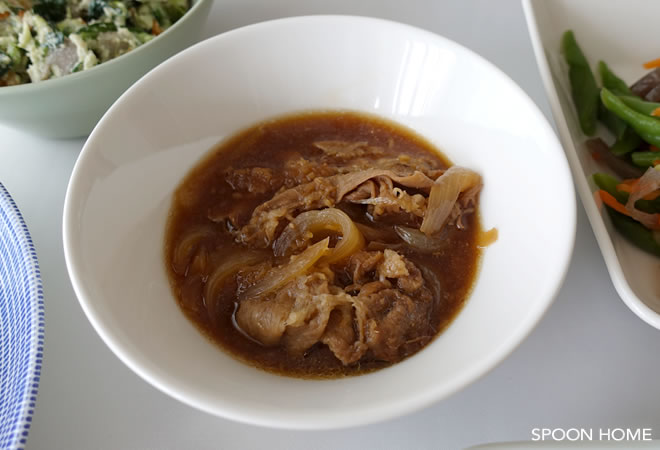 無印良品の冷凍食品「牛肉とたまねぎの生姜煮」のブログ画像