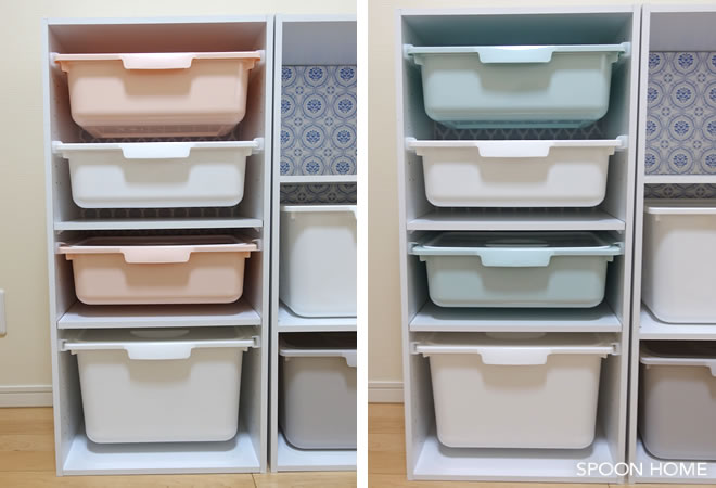 ニトリのIKEAトロファスト風ボックスの収納アイデア・ブログ画像