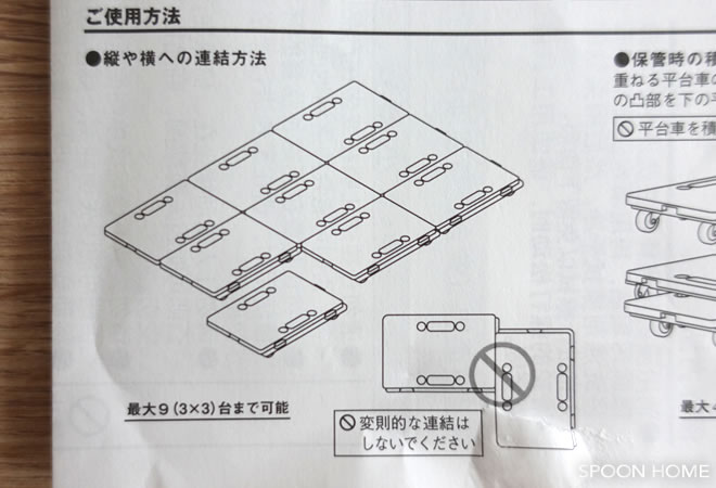 無印良品のポリプロピレン平台車の収納ブログ画像