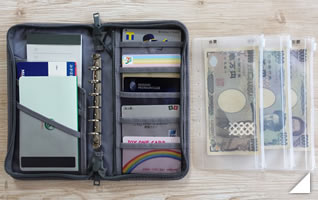 無印良品・パスポートケース・クリアポケット付の収納アイデアの画像