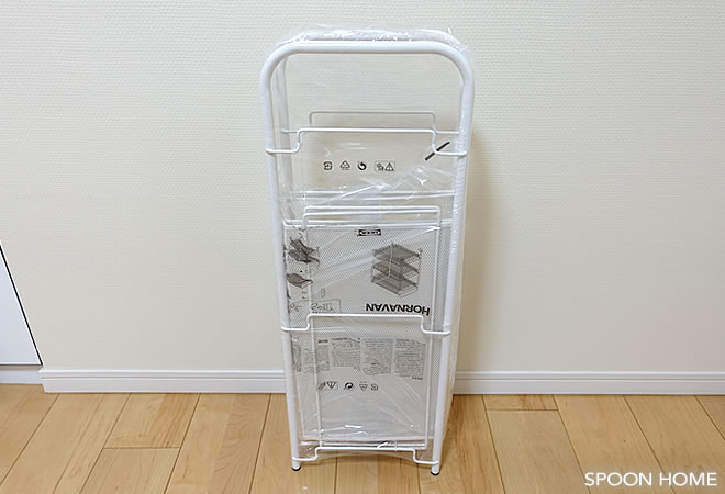 750円 お見舞い ☆ IKEA イケア HORNAVAN ホールナヴァン ワゴン ホワイト 長さ: 26 cm 高さ: 77 幅: 48 u☆2h