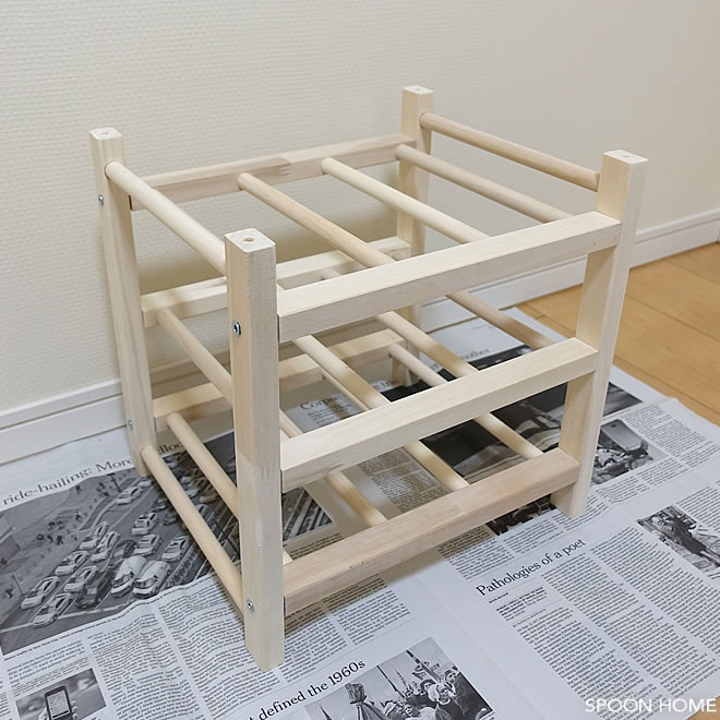 IKEAのHUTTENワインラックの組み立て方法の画像