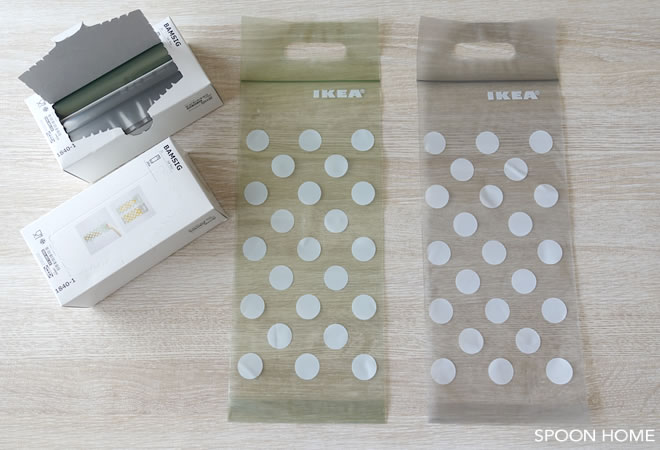 IKEAの新商品・BAMSIG・持ち手付きプラスチック袋の収納ブログ画像