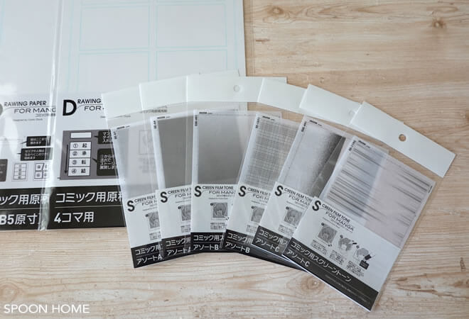 2019年版・100均キャンドゥの新商品「コミック用スクリーントーン」の画像