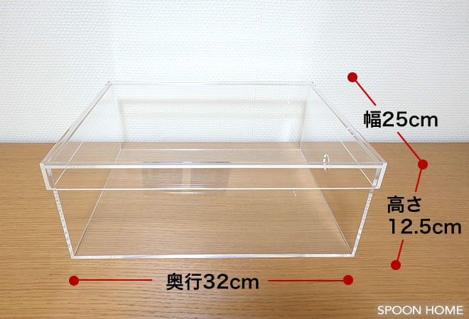 無印良品の重なるアクリル収納ボックスのブログ画像