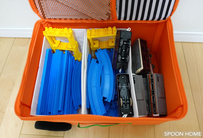 プラレールの収納方法「IKEA・FLYTTBAR収納ボックス」のブログ画像
