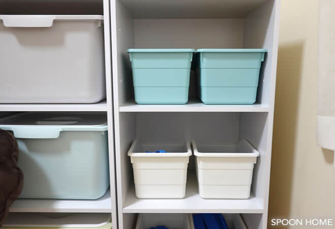プラレールの収納方法「IKEA・SOCKERBITボックス」のブログ画像