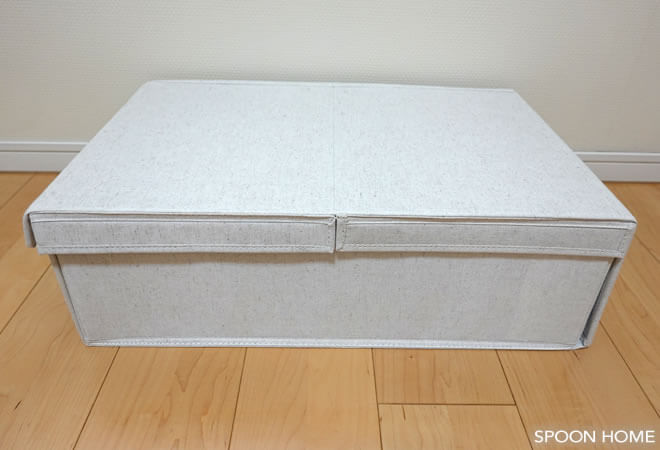 プラレールの収納方法「無印良品・ベッド下収納ボックス」のブログ画像