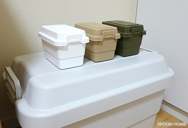 セリアの新商品「バックルBOX」のブログ画像