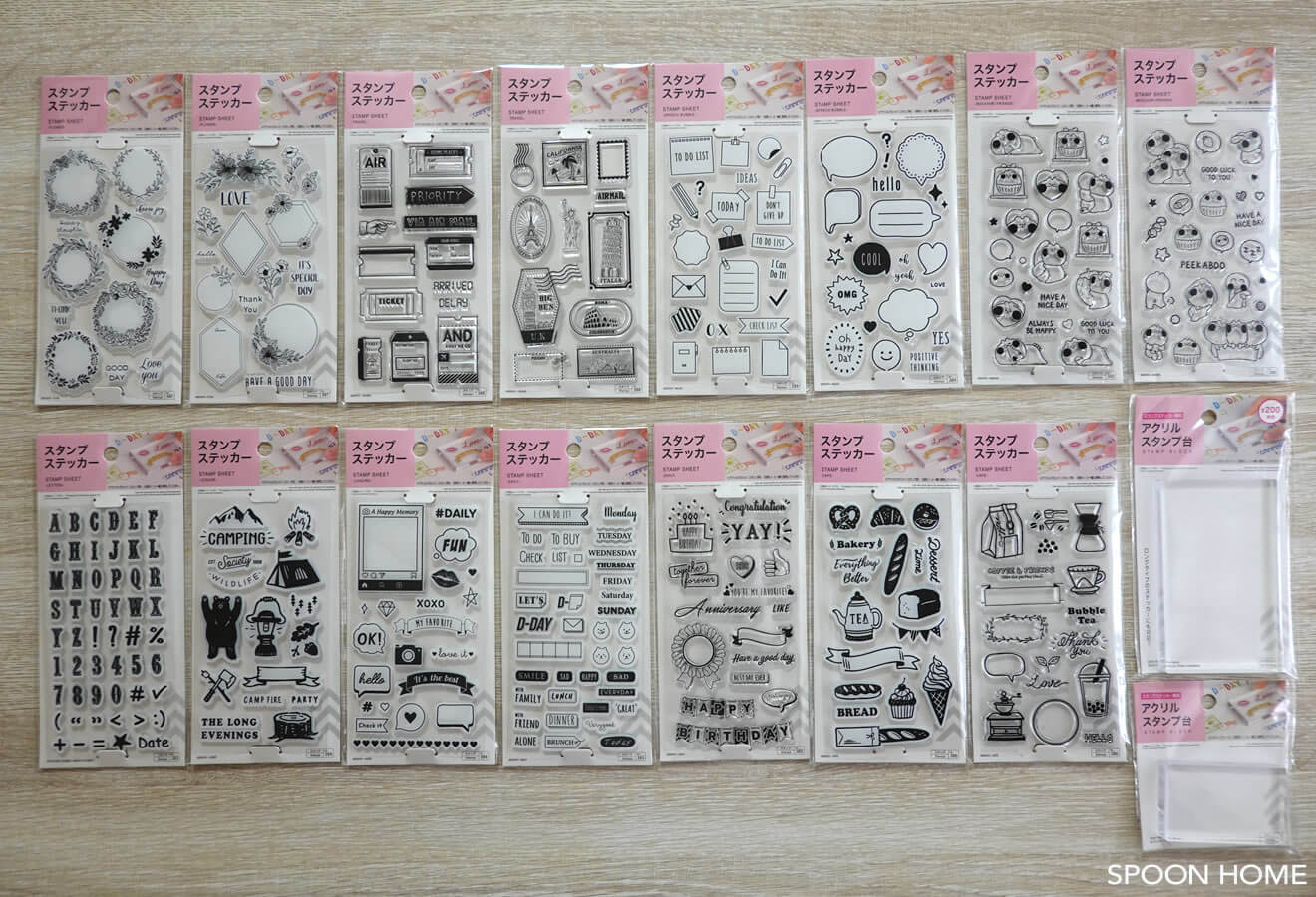 100円ショップ・ダイソーのスタンプステッカーの種類