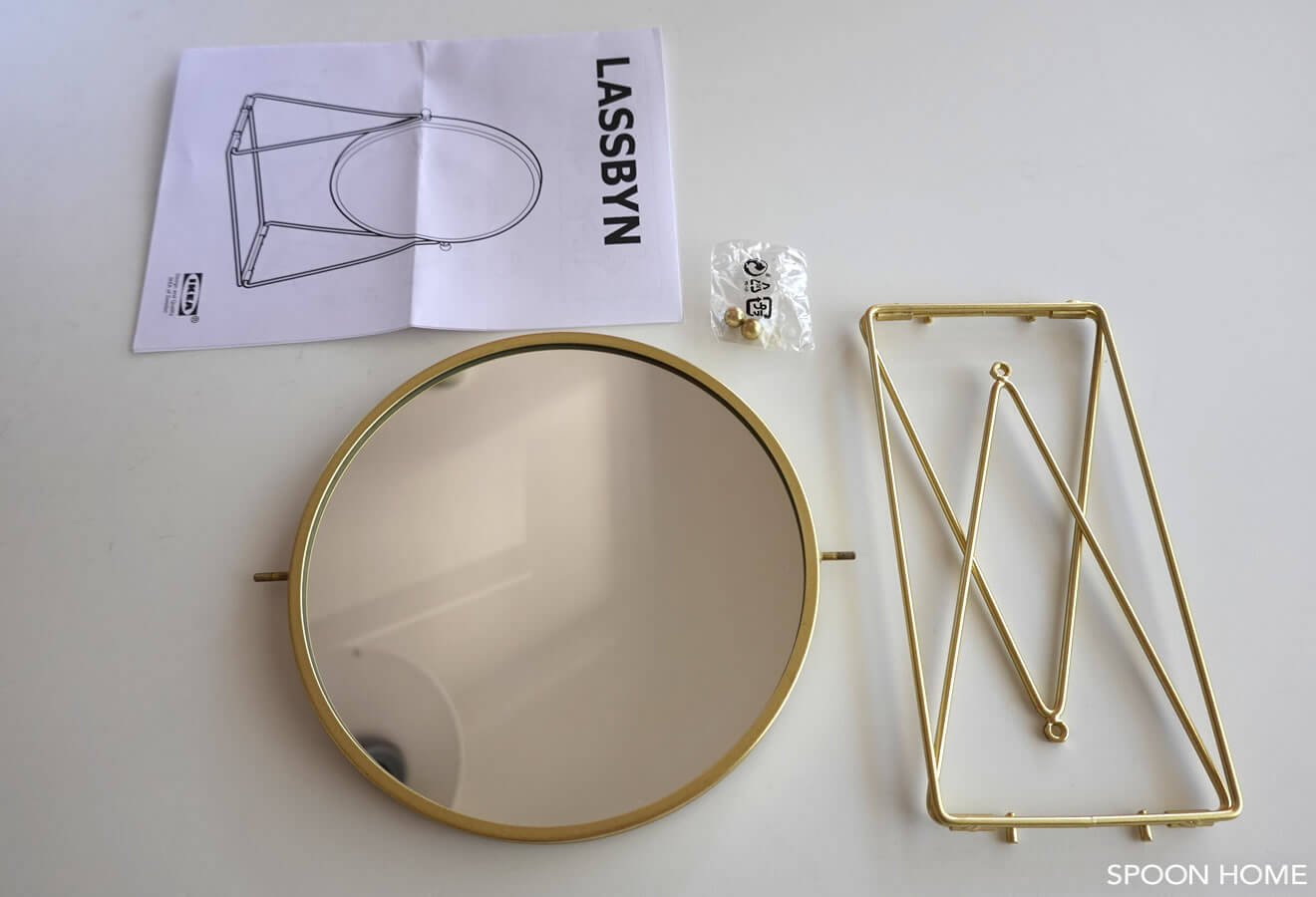 2020年に購入品・IKEAの「LASSBYN・ラスビーン テーブルミラー」のブログ画像