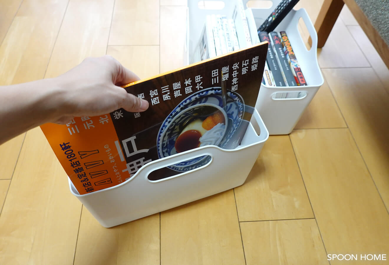 100均セリアのハンドル付ソフトライナーケースの収納ブログ画像