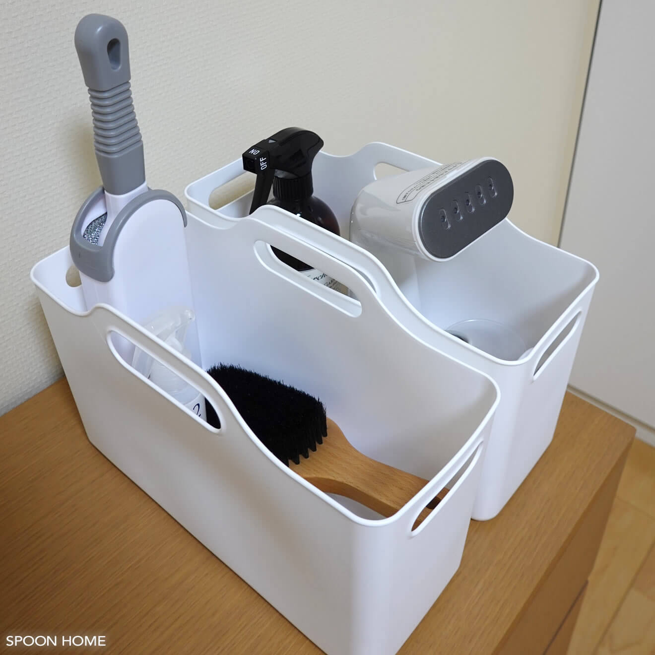 100均セリアのハンドル付ソフトライナーケースの収納ブログ画像