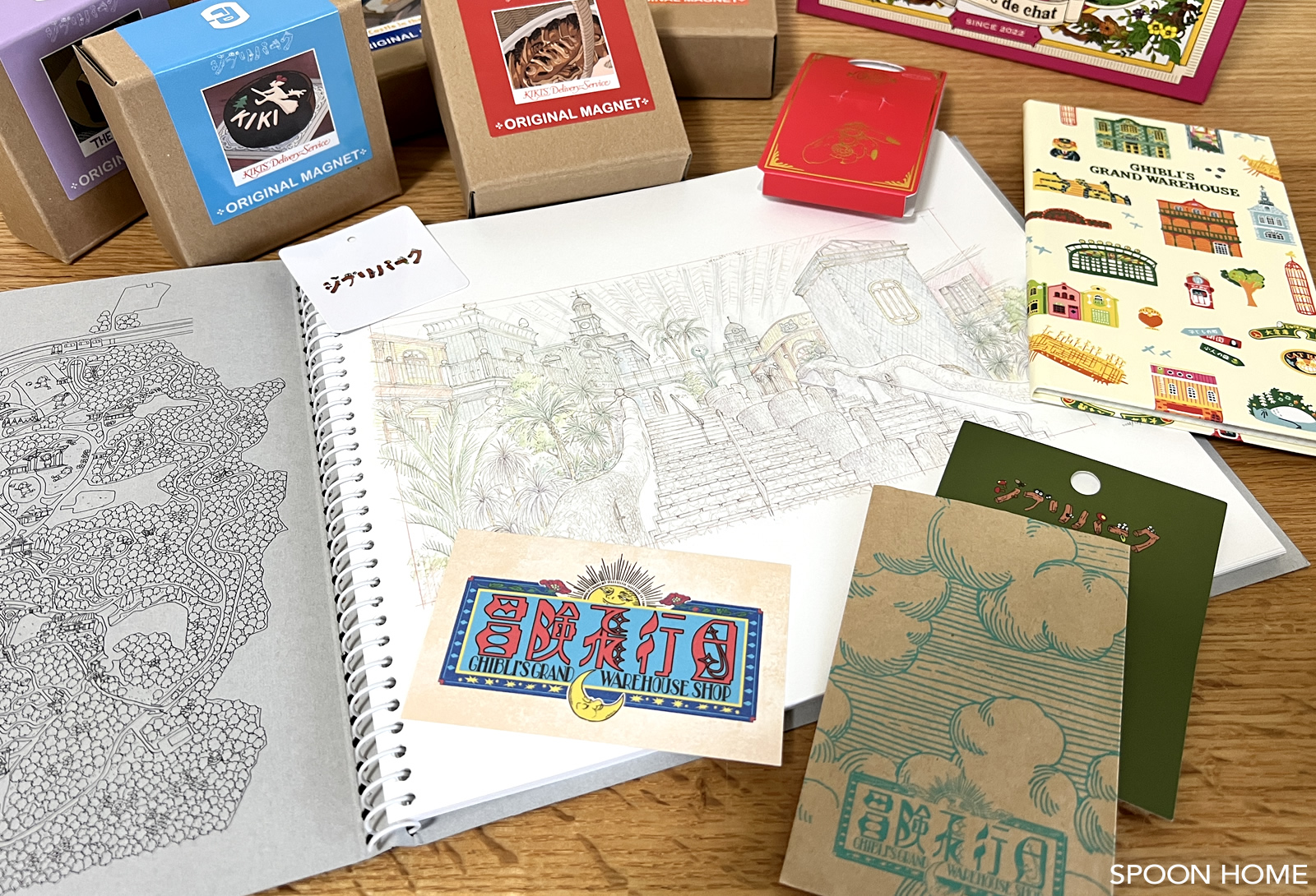 ジブリパークのお土産グッズ購入品・大倉庫ショップの画像