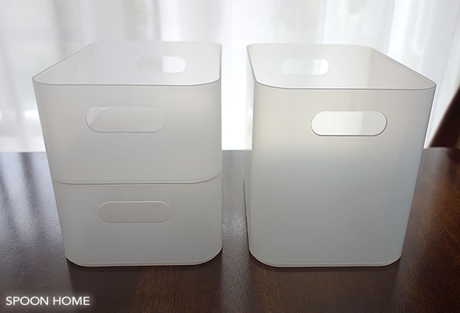 無印良品のポリプロピレンメイクボックスのブログ画像